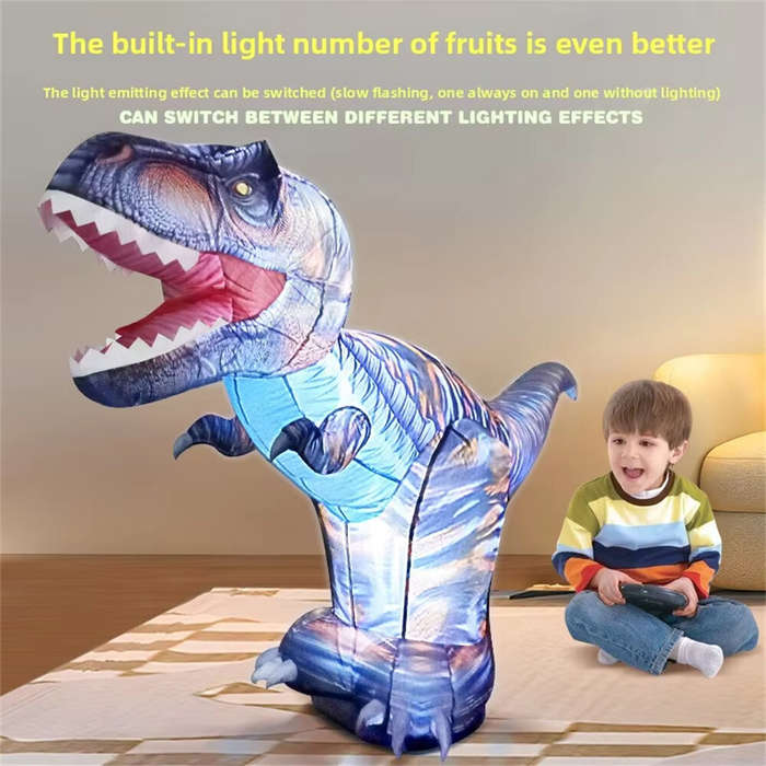 dinosaur - JF03 Inflatable Remote Control Dinosaur Santa Claus Model with 3D Light Effects Simulatio