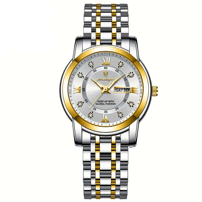 White - POEDAGAR Women Luxury Quartz Watch Date Dial Analog Fashion Business Casual Wrist Watch Lumi
