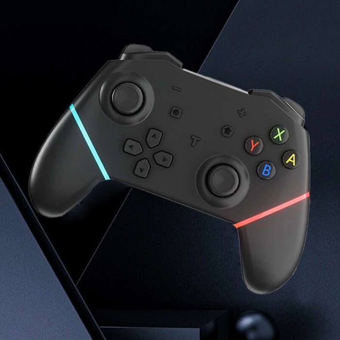 Black - TL-07 Wireless bluetooth Game Controller for Switch/Lite/Steam Six-axis Gamepad with Dual Mo