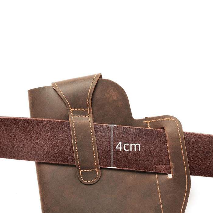 Coffee - BULLCAPTAIN Genuine Leather Waist Bag for Men Belt Bag Packs 7inch Cell Phone Purse Waist B