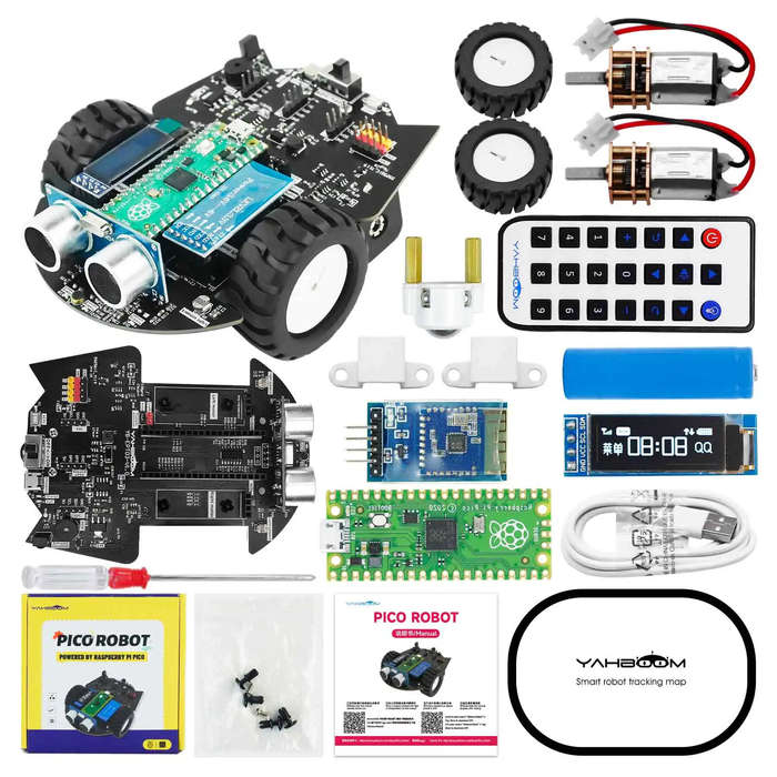 Full Kit - Yahboom Raspberry Pi Pico Robot Car Kit Programmable Car Support MicroPython Programming