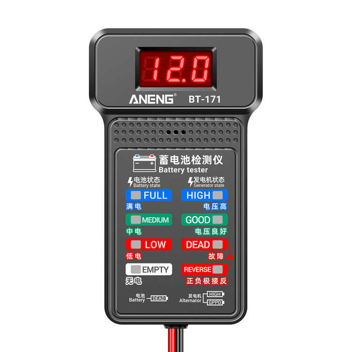 ANENG BT-171 Battery Tester 12V LCD Digital Auto Battery Analyzer Charging Cranking System Tester Ca