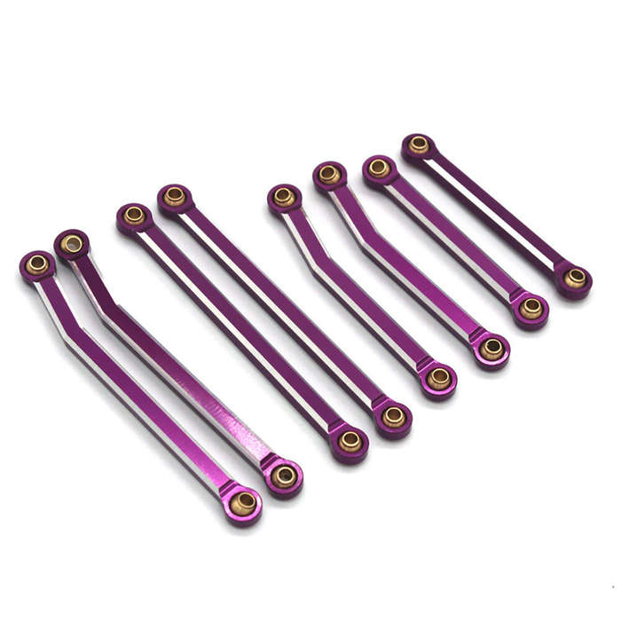 Red - 8Pcs Metal Po Linkage Tie Link Rod Kit JJRC C8801 Austar AX-8560 TRX4M 1/18 RC Car Parts