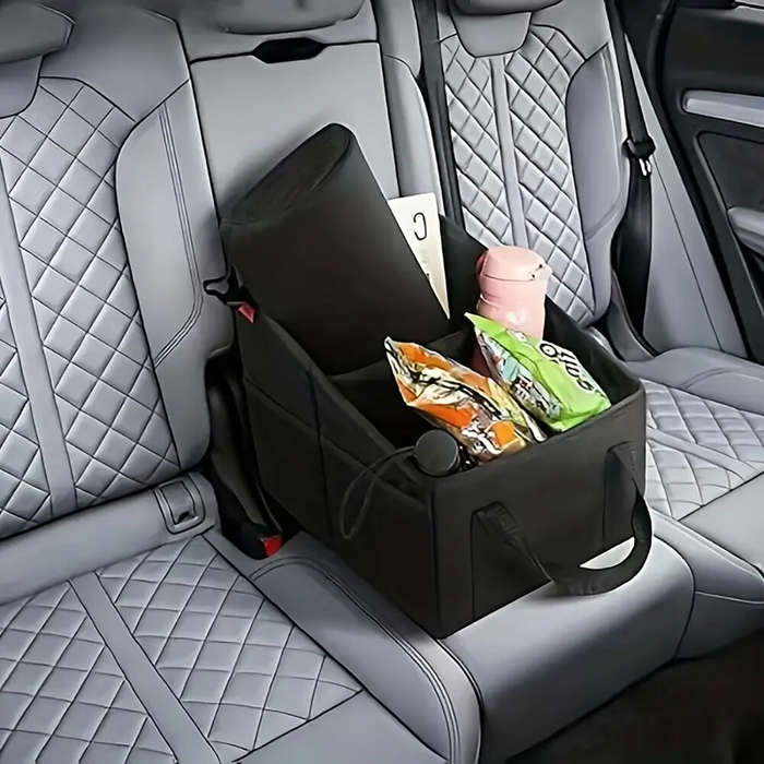 Black - 16L Car Trunk Storage Box Foldable Oxford Layout Storage Box With Handle Multifunctional Uni