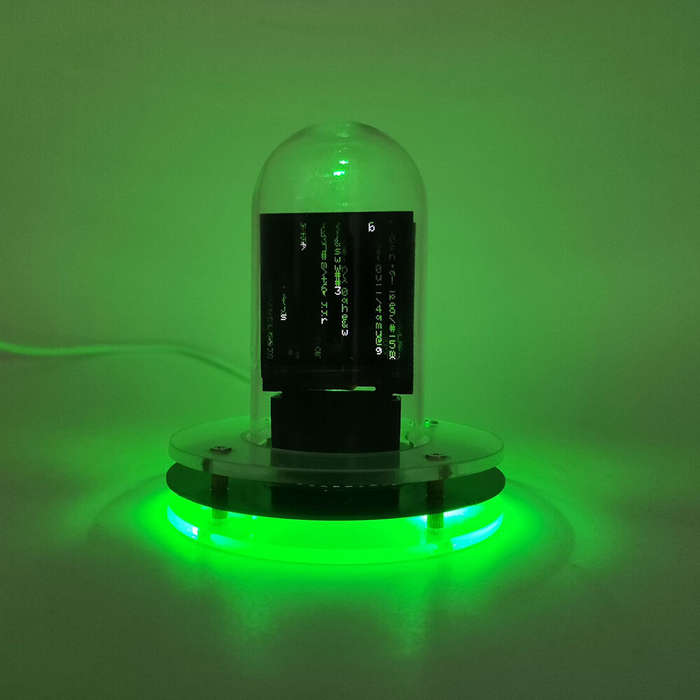 Black - Nixie Tube Clock Weather Smart WIFI Bitcoin Desktop Clock DIY Tube Clocks Digital Table Cloc