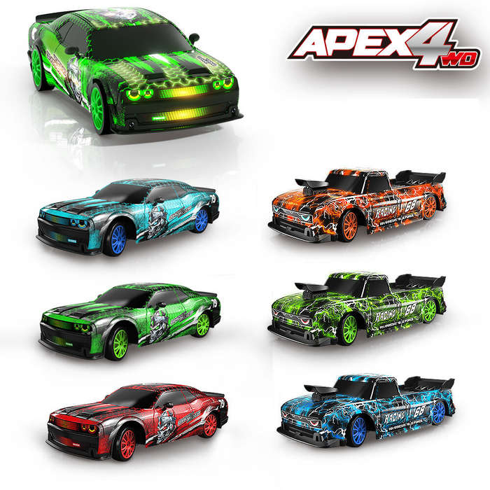 Green - HB Toys SC24A21 RTR 1/24 2.4G 4WD Drift RC Car High Speed On-Road Racing LED Light Mini Raci
