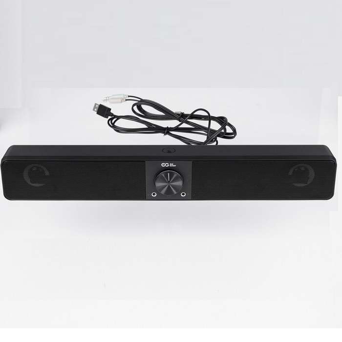 ELEGIANT SR200P 10W Wired Computer Speakers Soundbar with 3 Light Mode Enhanced Stereo USB Powered
