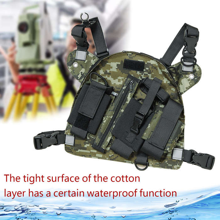 Green - ABBREE PT-10 Multifunctional Handheld Walkie Talkie Backpack Chest Storage Bag for Baofeng U