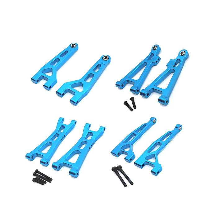 Red - 8pcs Upgrade Parts For MJX H16 16207 16208 16209 16210 Metal Front and Rear Upper Lower Suspen