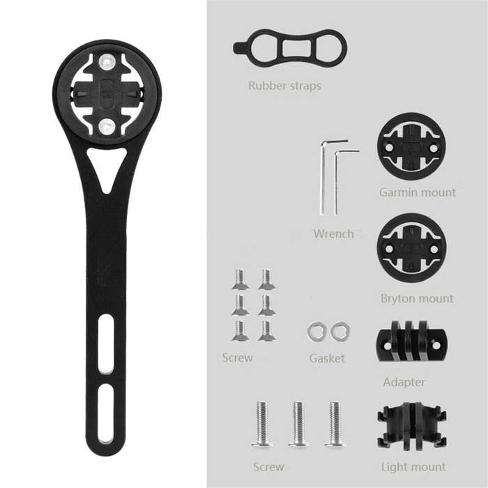 Black - LAOTIE Bicycle Computer Holder Aluminum Alloy Bike Sports Camera Speedometer Mount for MTB I