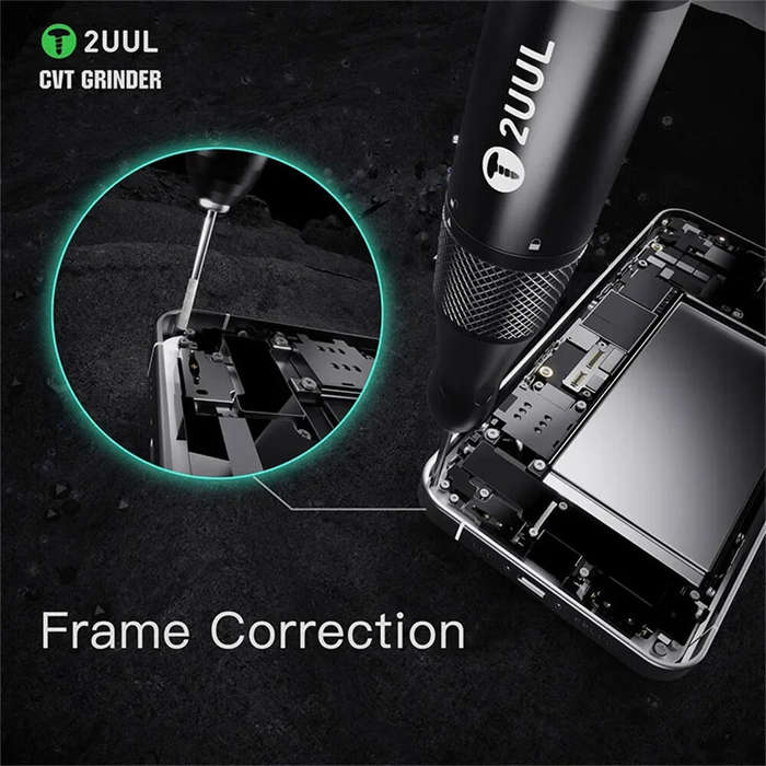 Black - 2UUL DA84 Polishing Pen for Mobile Phone Maintenance Portable Stepless Speed Control IC Chip