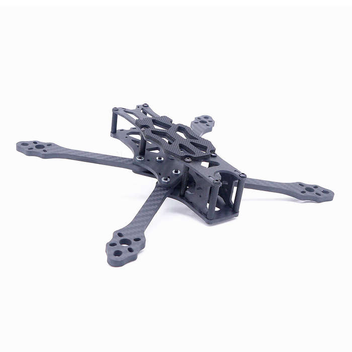 Frame Kit - STEELE 5 220mm Wheelbase 5mm Arm Thickness Carbon Fiber X Type 5 Inch Freestyle Frame Ki