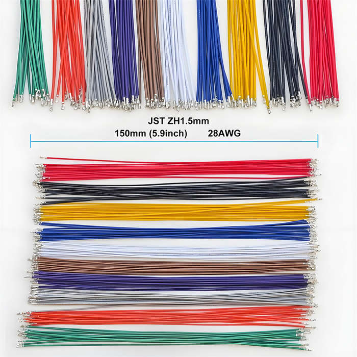 Kit - ZH1.5MM Connector Kit with Pre-crimped Cable 10 Colors 2345678910P Housing Box JST Wire Socket