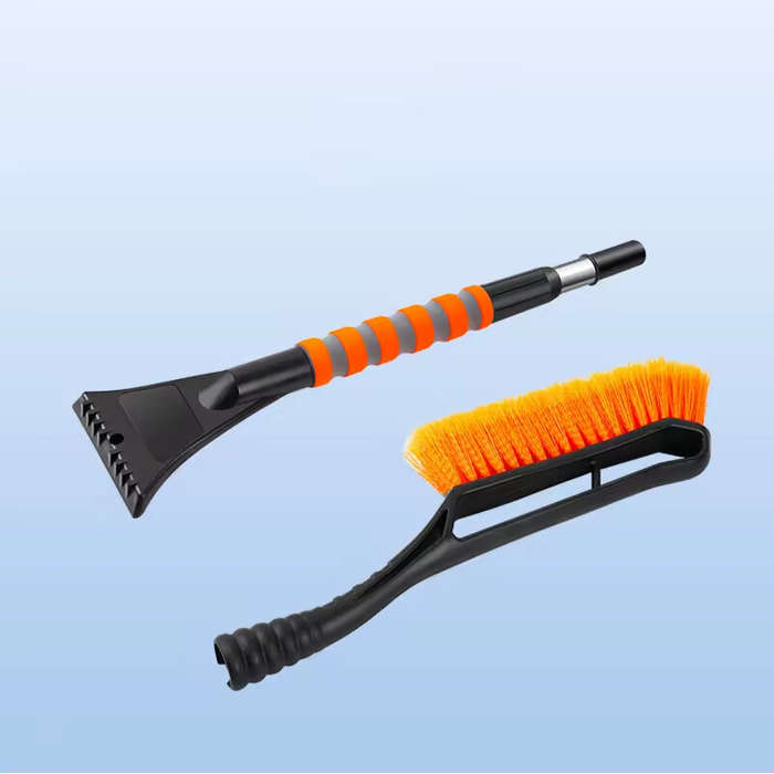 Orange - Detachable Extendable Snow Shovel Cleaning Tool Car Snow Shovel Detachable Car Snow Shovel
