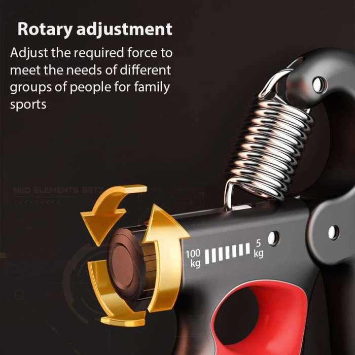 Orange - KALOAD 5-100 KG Adjustable Resistance Electronic Counting Hand Grip Strength Trainer Wrist