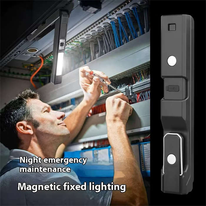 Black - BIKIGHT Magnetic Work Light Rechargeable LED Inspection Pen Strong Magnetism Inspection Ligh