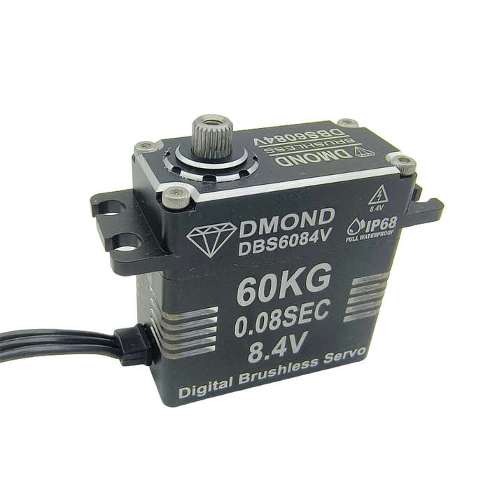 Black - DMOND DBS6084V 60KG 0.08sec 8.4V IP68 Waterproof Digital Brushless RC Servo for 1/8 1/10 RC