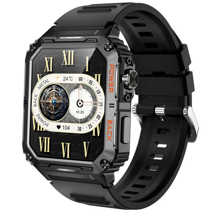 Orange - Bakeey P3 1.91inch HD Screen RGB bluetooth Call Heart Rate Blood Pressure Blood Oxygen Moni