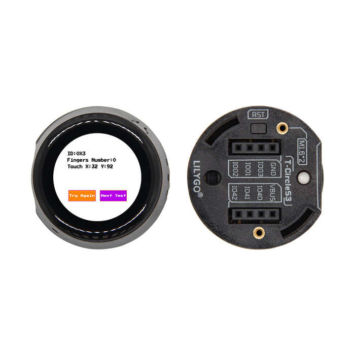 Black - LILYGO T-Circle-S3 Development Board ESP32-S3 0.75 Inch TFT Wi-Fi Bluetooth 5.0 Speaker Micr