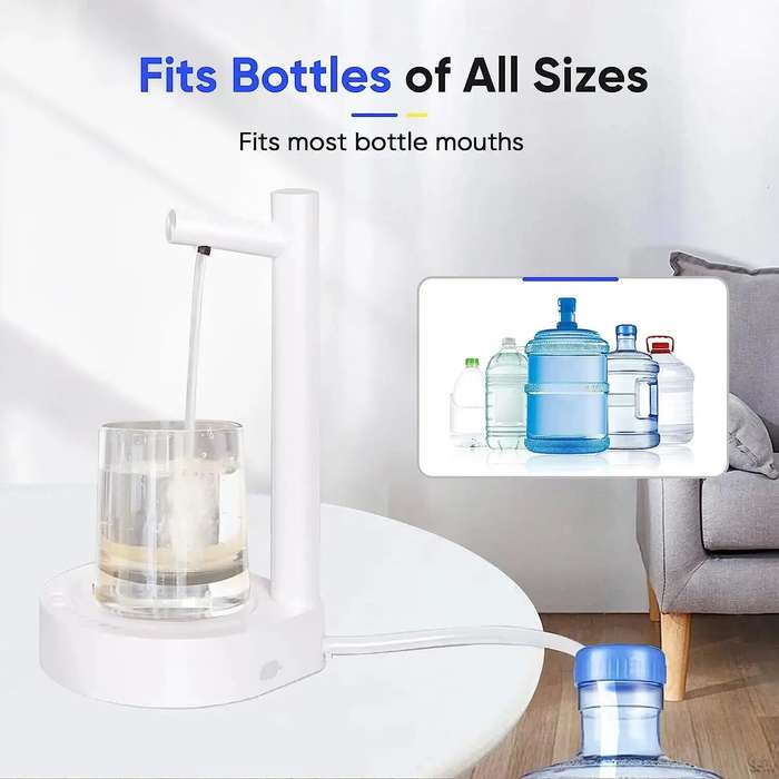 Black - Desktop Water Bottle Dispenser Automatic Smart Electric Water Dispensers for 5 Gallon & Univ