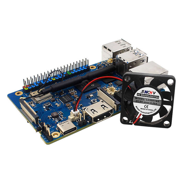 Black - LD3007MS Orange Pi DC Brushless Fan 2pin 1.25mm Spacing Compatible for 5Max 5Pro 5Plus 3B Co