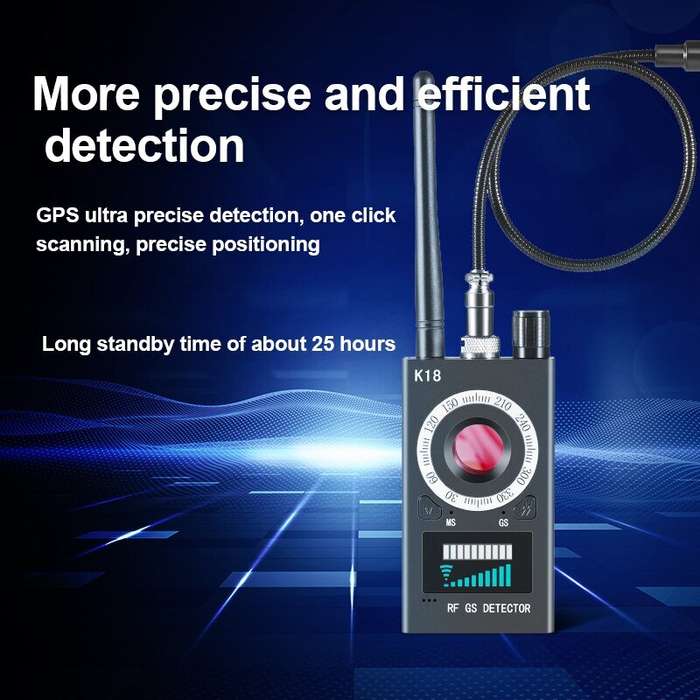 Black - K18 Multi-function Anti-Candid Cam Wireless Lens Device Finder 1.2MHz-3GHz GSM Audio Bug Fin
