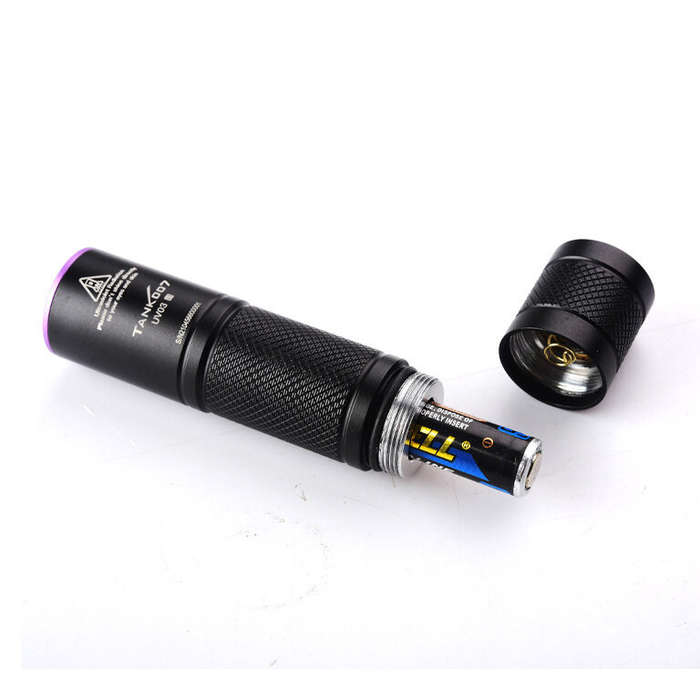 Black - TANK007 UV03 High Power UV 365nm LED Flashlight NDT EDC Portable Blacklight Powerful Torch D