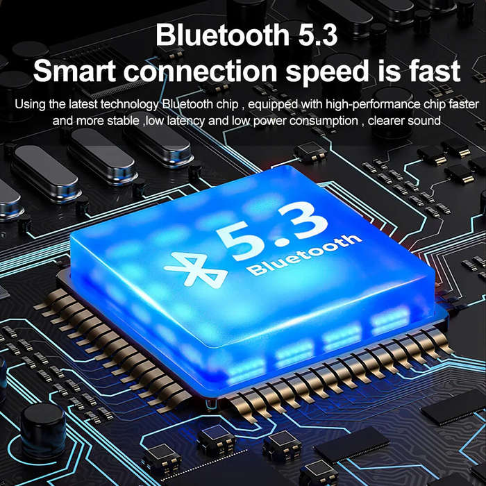 White - Under Pillow bluetooth Speaker Pocket Bone Conduction Sound Box HiFi Stereo LED Digital Disp