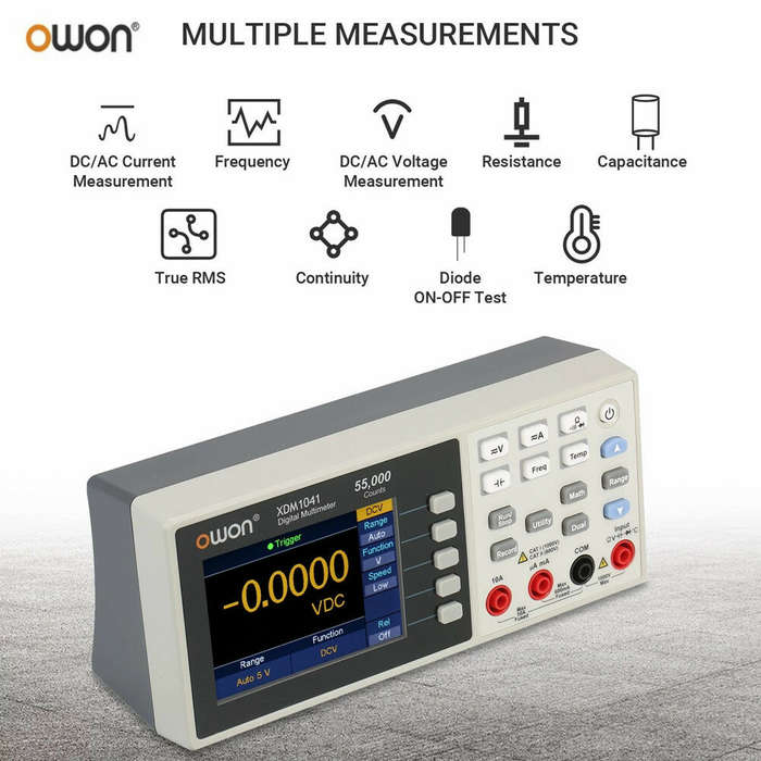 OWON XDM1041 USB Digital Multimeter 55000 Counts High Accuracy Desktop Multimeters Meter with 3.5-in