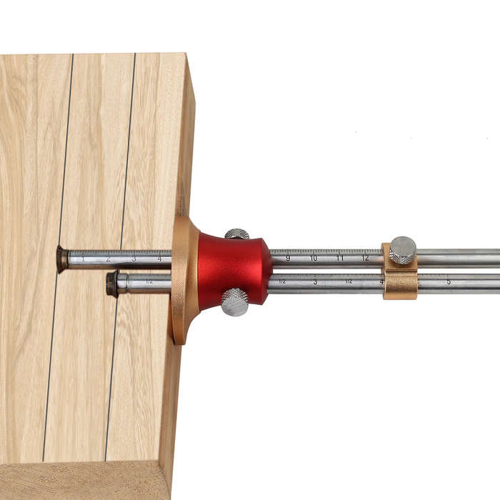 1 pc - Double shaft Wheel Marking Gauge Wood Scriber Mortise Gauge Woodworking Marking Scribing Soli