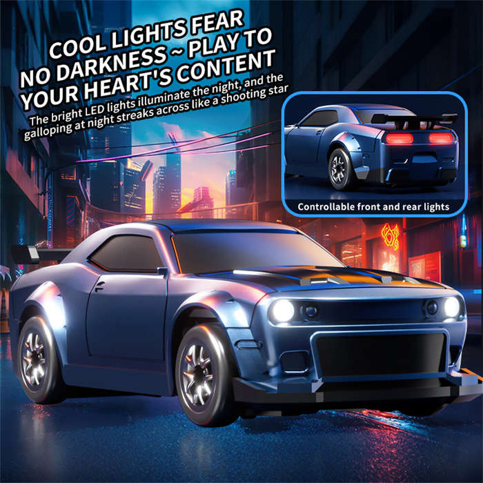 Black - XCL-165 1/64 2.4G 4WD Drift RC Car Mini Racing LED Light Full Proportional Remote Control Hi