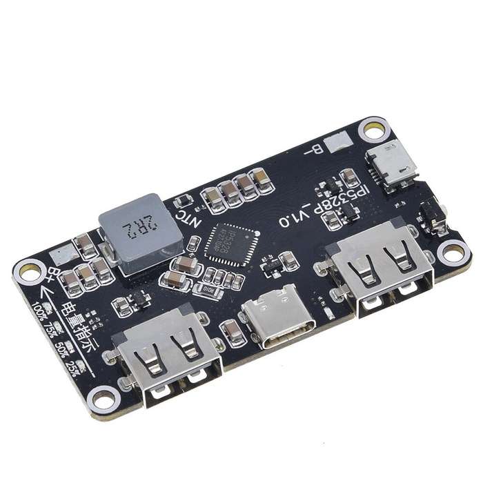 IP5328P Dual USB 18650 Battery Charger Board Mobile Power Motherboard 3.7V to 5V9V12V Step Up