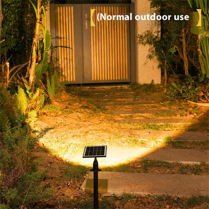 White Light - Elfeland Solar Powered LED Lawn Light Spotlight Wall Mounted & In-Ground IP65 Waterpro