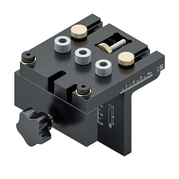 Ganwei Woodworking 3 In 1 Dowelling Jig Kit Adjustable Pocket Hole Jig 6/8/10/15mm Drilling Guide Te