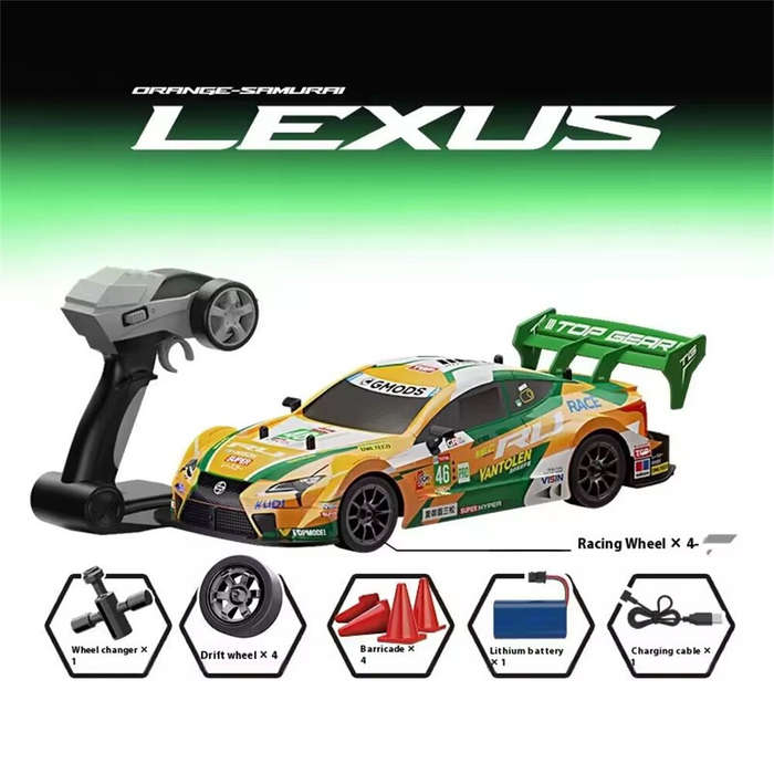 Yellow - WH 707 RTR 1/16 2.4G 4WD Drift RC Car Mini Race LED Light Radio Control High-Speed Motor On