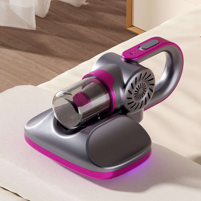 White - 4-in-1 Handheld Dust Mite Remover 8500Pa Cordless Vacuum Cleaner Home Bed Ultraviolet Disinf