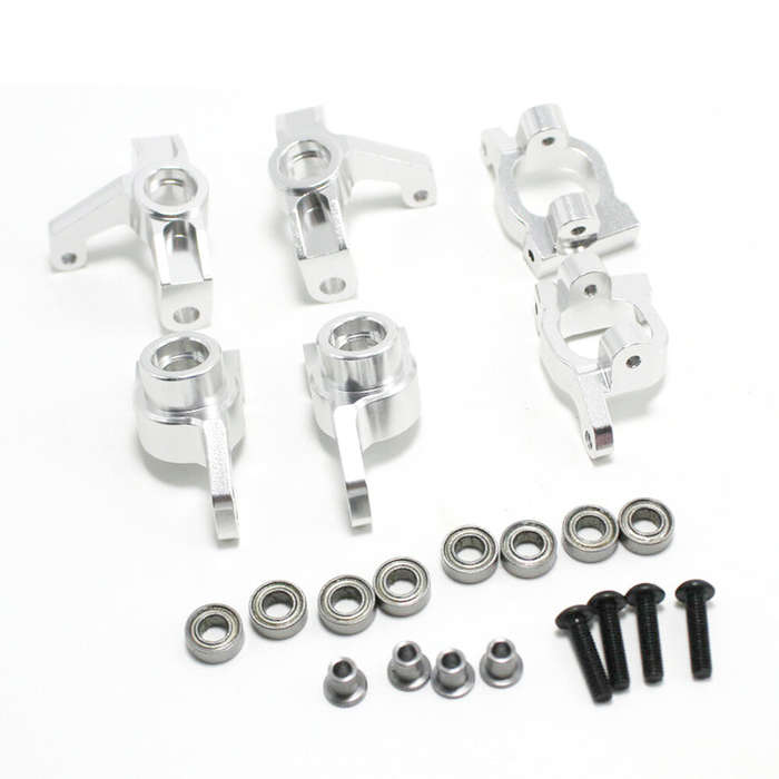 Sky Blue - 1/14 Metal Upgrade Steering Seat Rear Wheel Seat C Seat For Wltoys 144001 RC Car Parts