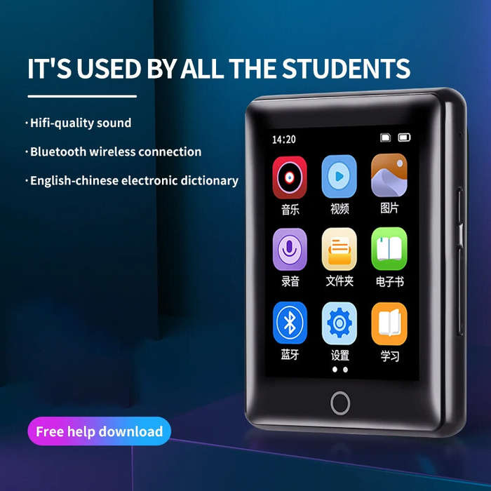 64GB - Portable 64GB 3.0'' MP3 Music Player BT5.0 Full Screen External Playback Sport HIFI Music Pla