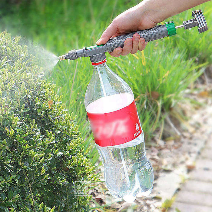 Grey - High Pressure Air Pump Manual Sprayer Adjustable Drink Bottle Spray Head Nozzle Garden Wateri