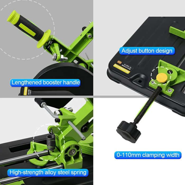 Green - Drillpro Universal Angle Grinder Stand BG-612506 Adjustable Cutting Base Fits 110mm 115mm 12
