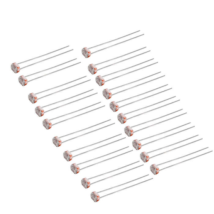 60pcs Light Dependent Resistor LDR 5MM Photoresistor Photoelectric Switch Element Photo Photoresisto