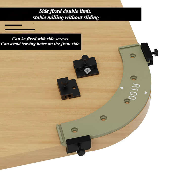 #A - Woodworking Router Arcs Angle Positioning Template R100-300 Corner Jig Laser Cut Accurate High-