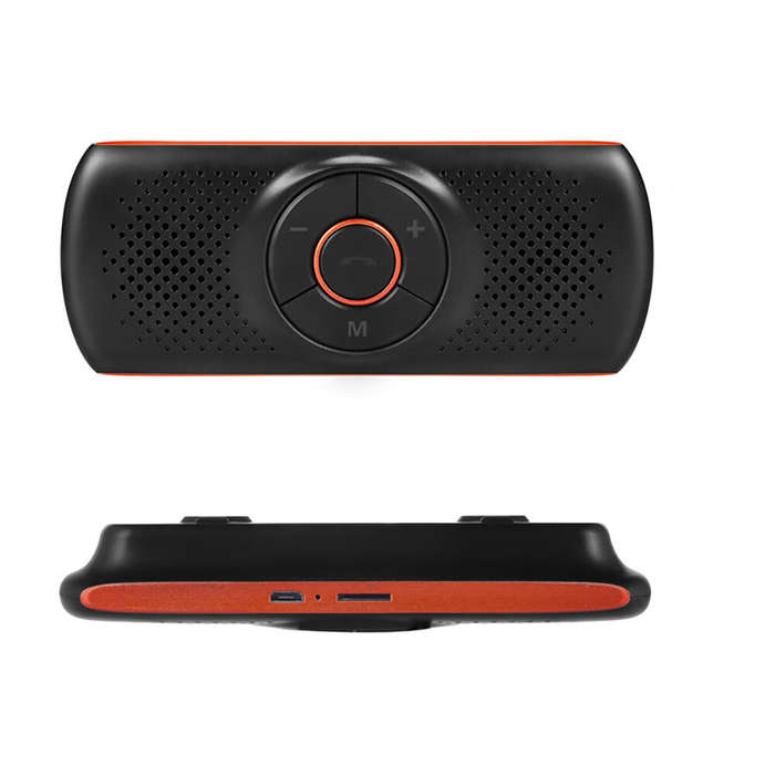 Black - Car Bluetooth Speaker for Cell Phone Portable Bluetooth Handsfree Kit Wireless in Car Speake