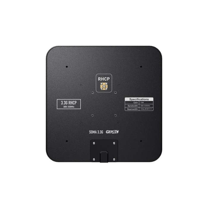 Black - GEPRC SOMA 3.3G High Gain 17dBi RHCP Directional Long Version Flat-Panel FPV Antenna For DIY