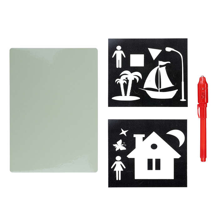 A3/A4/A5 Magic Luminous 3D Drawing Board Fluorescent Developing Toy Graffiti Doodle Drawing Board Ki
