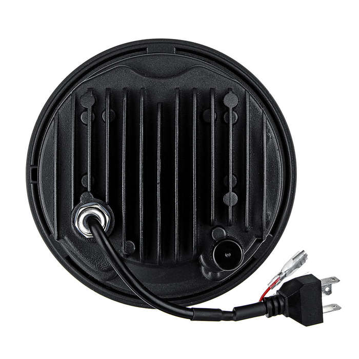5.75'' 75W 6000K DRL Amber Halo Angle Eyes Projector LED Round Headlights Low/High Beam Turn signal