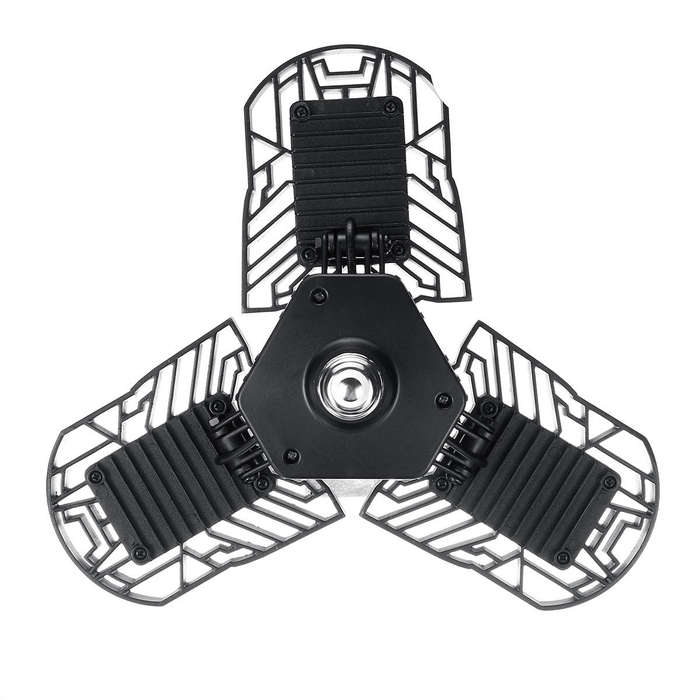 E27 - AC85-265V E26 E27 60W Pure White 144 LED Folding Garage Ceiling Light Bulb Workshop Adjustable