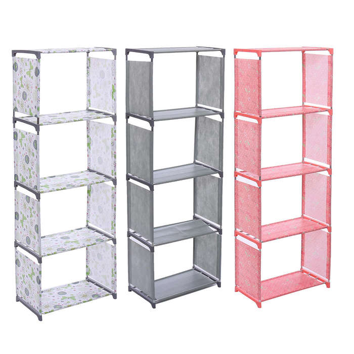 Pink - DIY Child Bookcase Stand Shelf Bookshelf Cube Shelf Storage Shelf File Shelf Creative Combina
