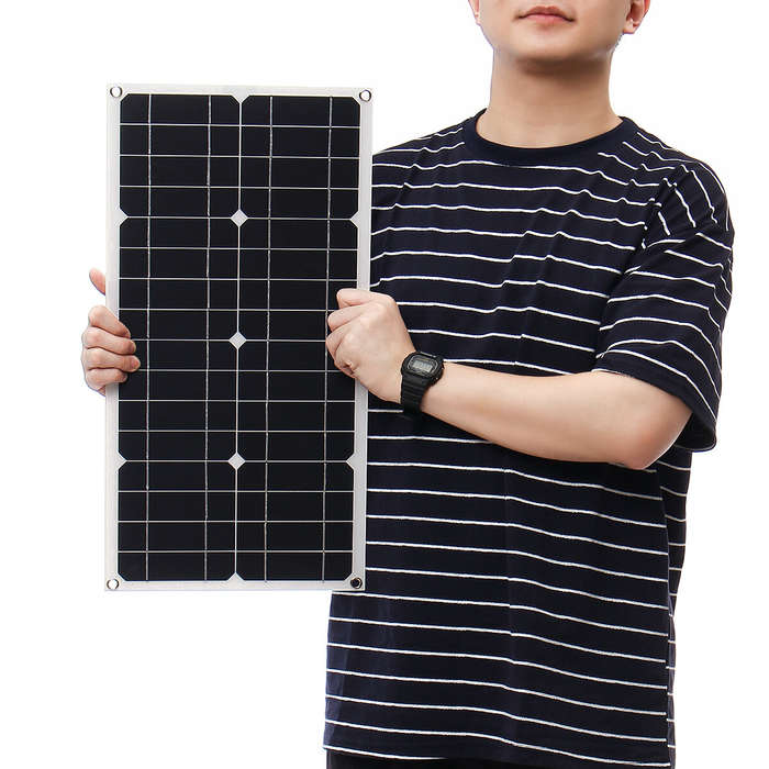 100W 18V Mono Solar Panel USB 12V/5V DC Monocrystalline Flexible Solar Charger For Car RV Boat Batte