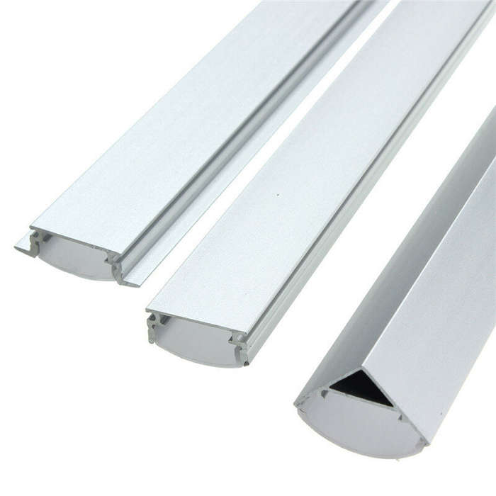 C - 50cm U/YW/V-Style Aluminum Extrusions Channel Holder For LED Strip Bar Under Cabinet Light